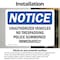Signmission Unauthorized Vehicles No Trespassing Police OSHA Notice Sign, Vinyl Decal, 5in W x 3.5in L, 2PK OS-2PACK-NS-D-35-L-18758 - alternate 4